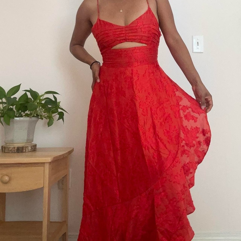 NWT Free People Red Maxi Dress
